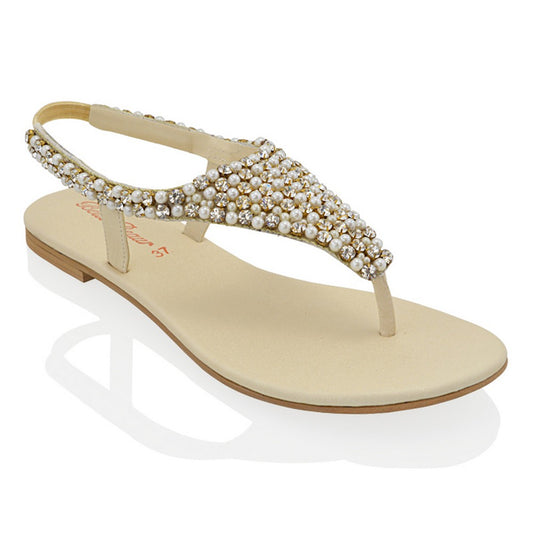 nude | XY London | nude sandals, nude flat sandals, nude diamante sandals, nude diamante flat sandals