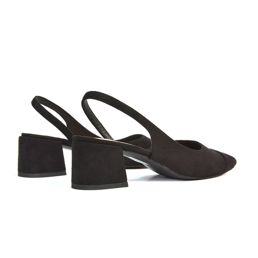 black slingback heels, black slingback block heels, slingback heels, slingback heels