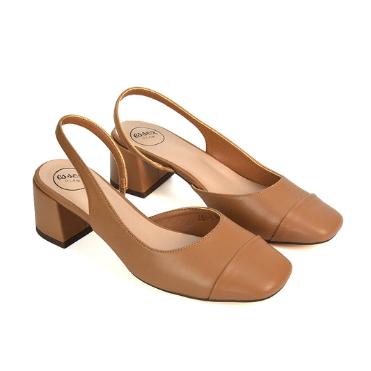 mocha heels, mocha low heels, mocha court shoes, mocha block heels