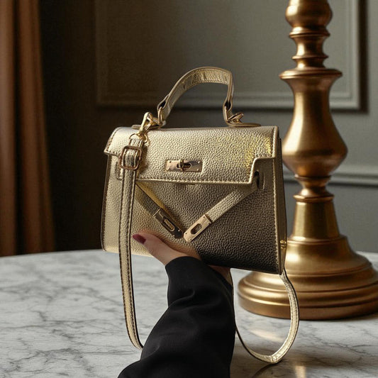 gold crossbody bag, womens gold crossbody bag, crossbody bag, womens crossbody bag, Versatile handbag for office and casual