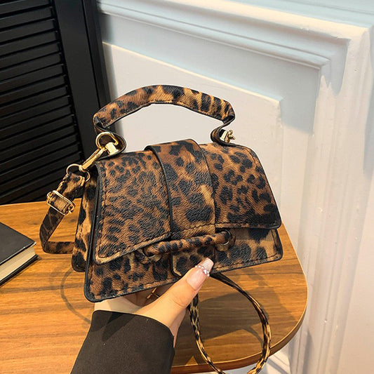 leopard print mini bag, Fashion-forward small bag for statement outfits, Lightweight small handbag for travel and shopping