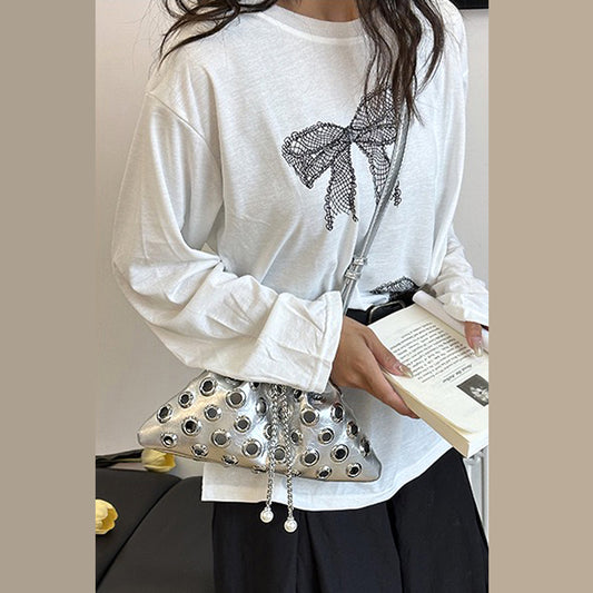 silver crossbody bag