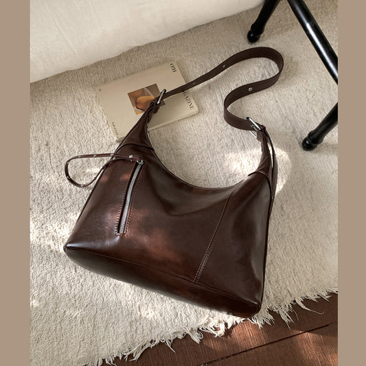 women's slouchy casual shoulder bag, women's slouchy casual shoulder bag for everyday use, buy women's slouchy shoulder bag, women's handbag, brown women's slouchy casual shoulder bag