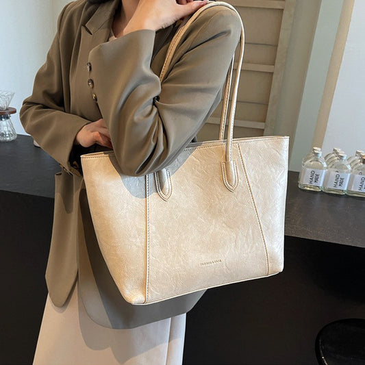 beige large tote bag, beige large shoulder tote bag