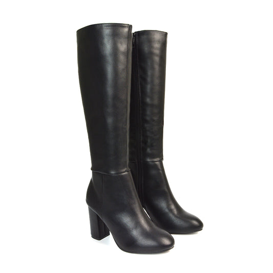 Black Knee High Boots, Black Long Boots, Knee High Boots, Long Boots