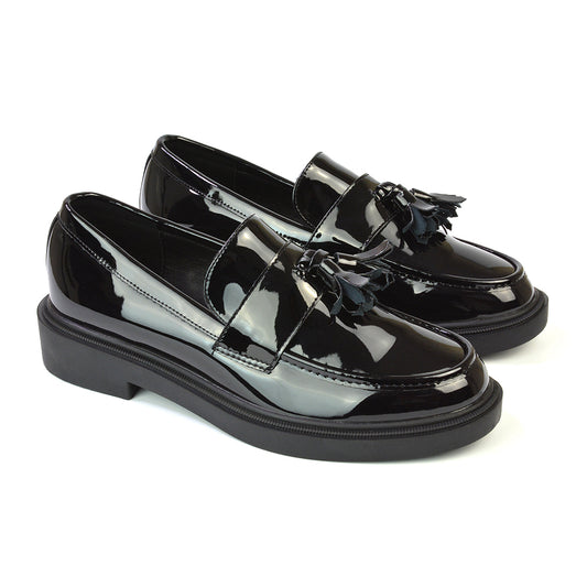 black loafers