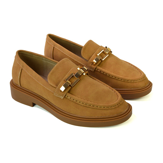 tan loafers