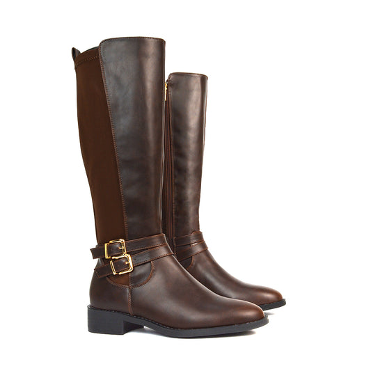 Brown Boots, Brown Knee High Boots, Brown Long Boots, Brown Flat Boots