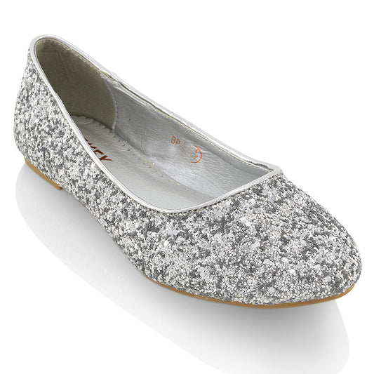silver | XY London | glitter pumps,glitter pump shoes,glitter ballerina shoes,glitter bridal shoes