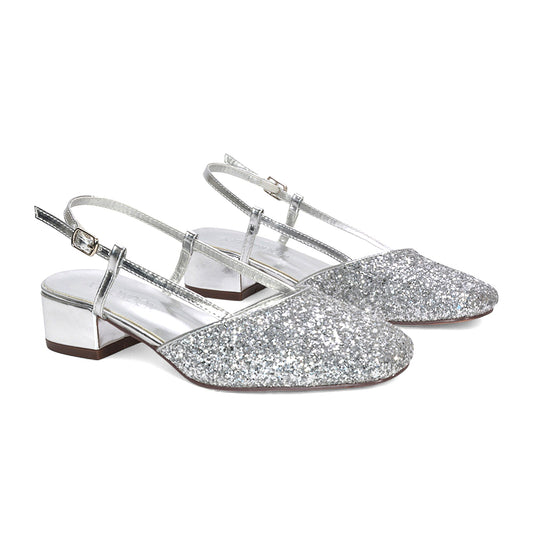 silver low block heels, silver heels, heels, low block heels, Strappy court shoes for weddings, Summer sandals for women