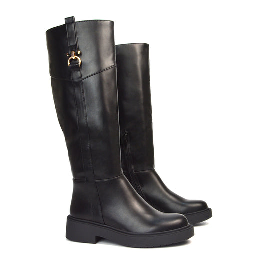 Black Knee High Boots, Black Chunky Boots, Knee High Boots, Chunky Boots