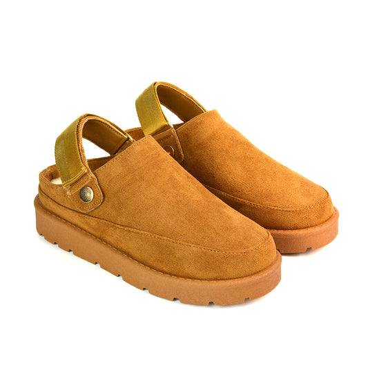 Mushroom Clog Slippers, Mushroom Faux Fur Lined Clog Slippers, Women's Slippers, Slippers For Women