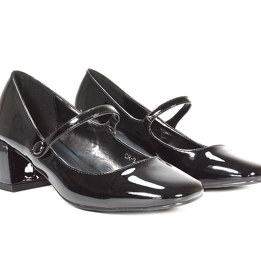 black patent mary jane shoes, black patent heeled mary jane shoes, mary jeane shoes, heeled mary jane shoes