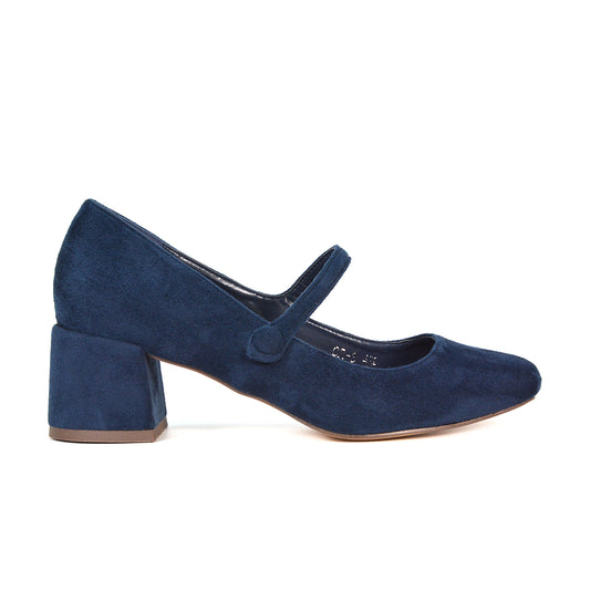 navy block heeled court shoes, navy mid heeled court shoes, block heeled court shoes, mid heeled court shoes