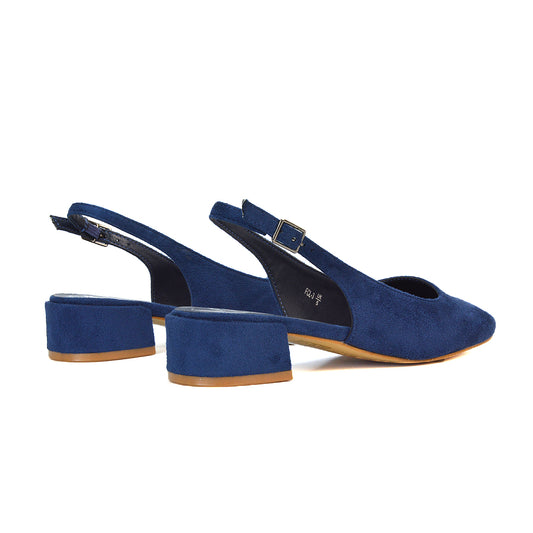 navy low block heels, navy low heels, low heels, low block heels