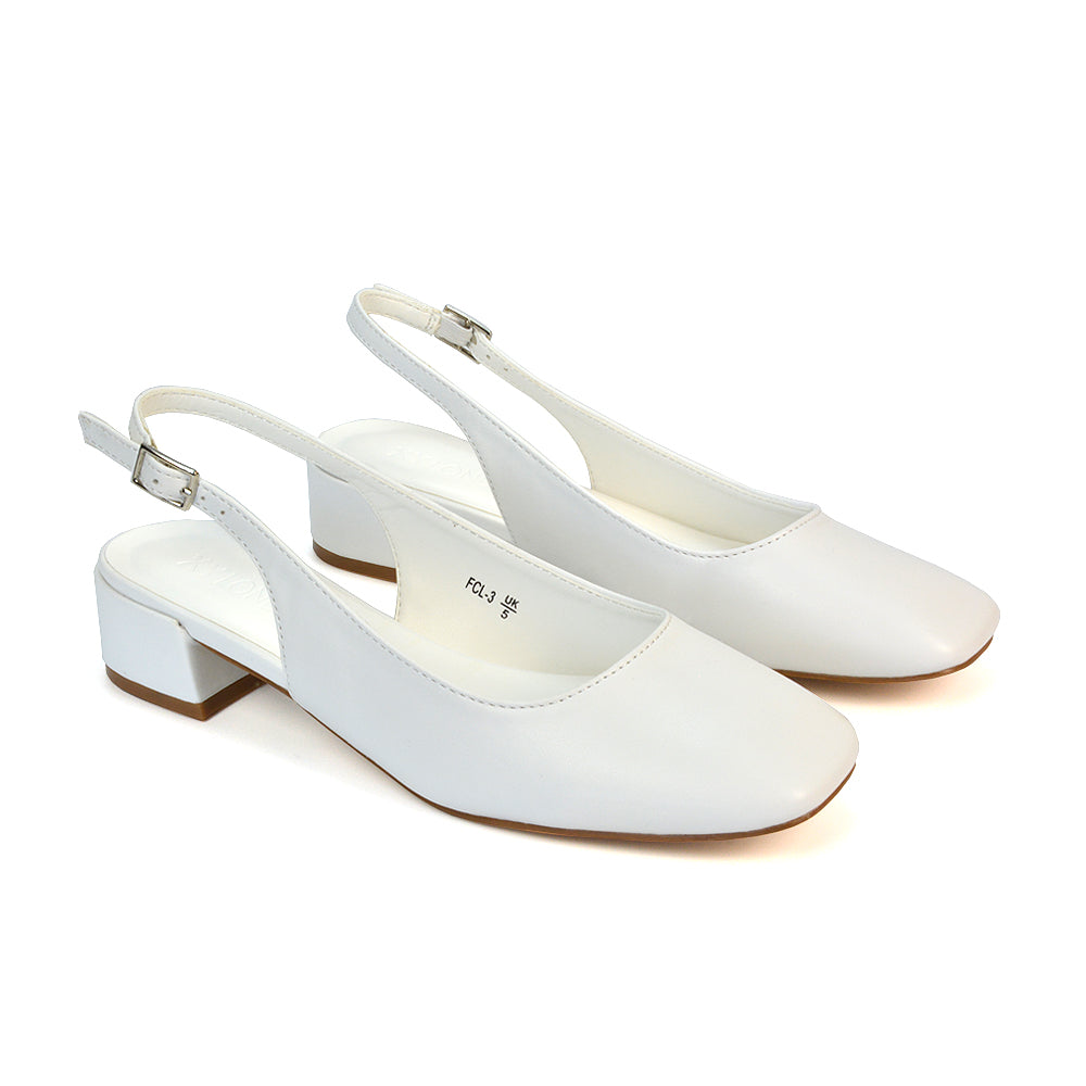 Luna Slingback White UK EU 36 US