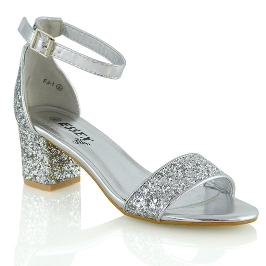 | XY London | Silver Glitter Bridal Shoes,Silver Glitter Wedding Shoes,Bridal Shoes Silver Glitter,Silver Glitter Heels,Silver Glitter Block Heels