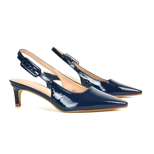 Navy Heels, Navy Kitten Heels, Navy Low Heels, Navy Court Shoes