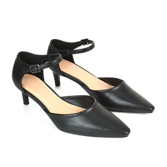 Black Heels, Black Kitten Heels, Black Low Heels, Black Low Kitten Heels