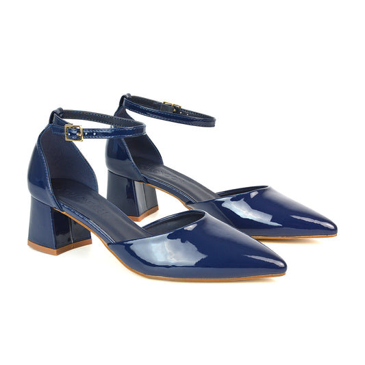Women's Navy Heels, Women's Navy Low Heels, Women's Heels, Women's Low Heels