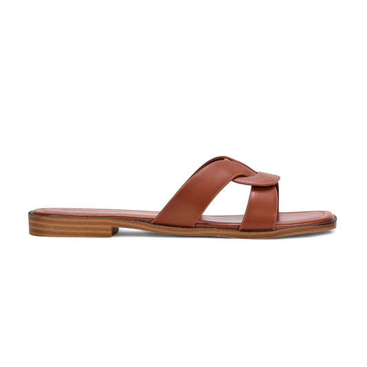 brown sandals for holiday, brown flat sliders, sandals for holiday, flat sliders