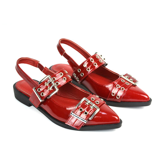 Women's Ballet Pumps, Red Pump Shoes, Strappy Flat Shoes, Ballet Pumps, Ballerinas, Ballerina Pumps, Red Shoes