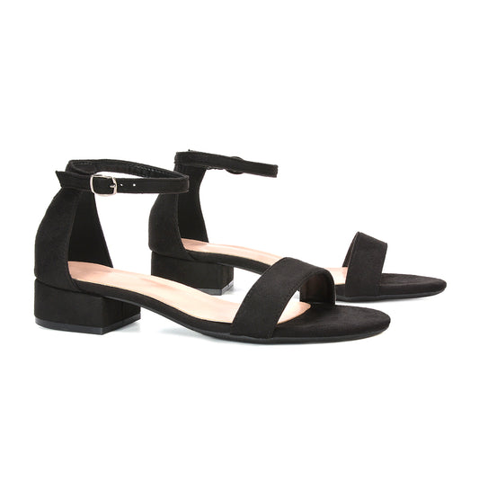 black heeled sandals, black low heels, heeled sandals, low heels