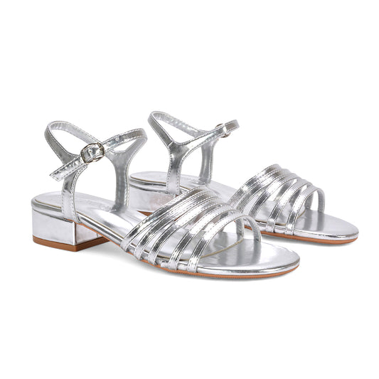 silver low block heels, silver low block heel sandals, low block heels, low block heel sandals