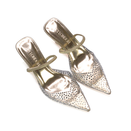 gold diamante heels, gold sparkly heels, diamante heels, sparkly heels