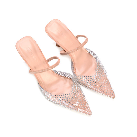 nude diamante heels, nude sparkly heels, diamante heels, sparkly heels