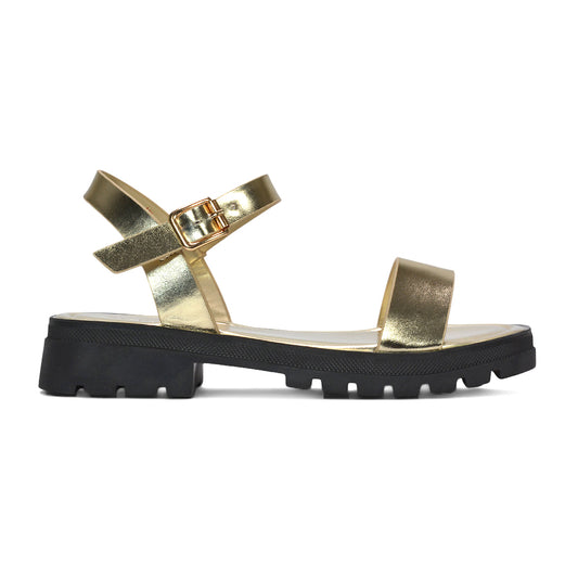 gold strappy platform sandals, women’s gold strappy chunky platform sandals, gold party sandals women, metallic gold sandals, comfortable gold platform sandals for all day wear
