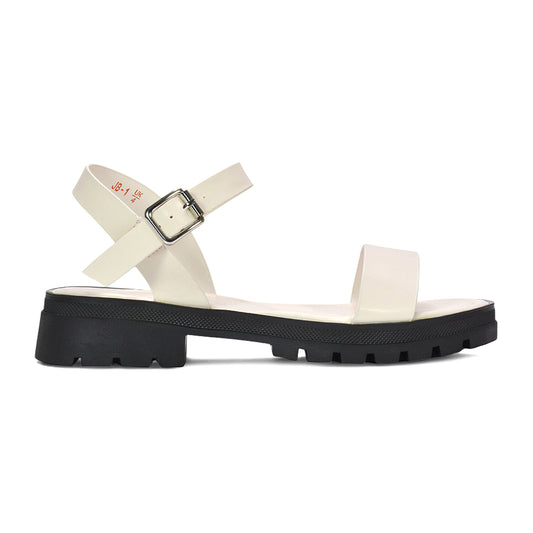 white strappy platform sandals, women’s white strappy chunky platform flat sandals, white everyday sandals women, white sandals, comfortable white platform sandals for all day wear