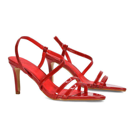 cherry red stilettos, cherry red stiletto heels, Strappy slingback heels for parties, Elegant stiletto heels for wedding, stiletto strappy heels