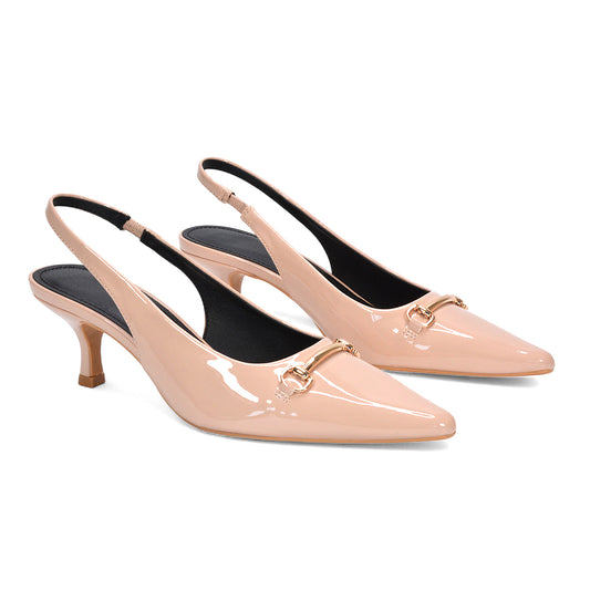 nude slingback heels, nude kitten heels, slingback heels, kitten heels, Elegant women’s heels, Women’s low heel shoes