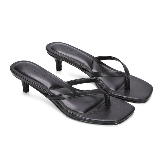 thong kitten heel sandals, thong kitten heel sandals for women, summer vacation sandals, heel sandals, buy thong kitten heel sandals online, black heeled sandals, black flip flop heels