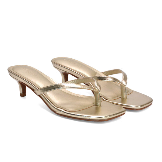 thong kitten heel sandals, thong kitten heel sandals for women, summer vacation sandals, heel sandals, buy thong kitten heel sandals online, gold heeled sandals, gold flip flop heels