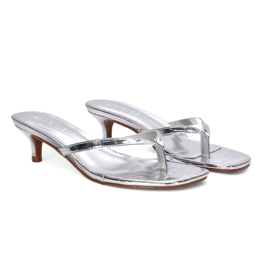 silver kitten heels, silver low heels, kitten heels, low heels