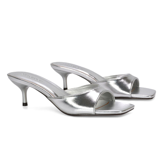 square toe mule sandals, square toe kitten heel mule sandals for women, square toe sandals, square toe heels for weddings, square toe mule sandals, buy square toe mule sandals online, silver heels, silver heeled sandals