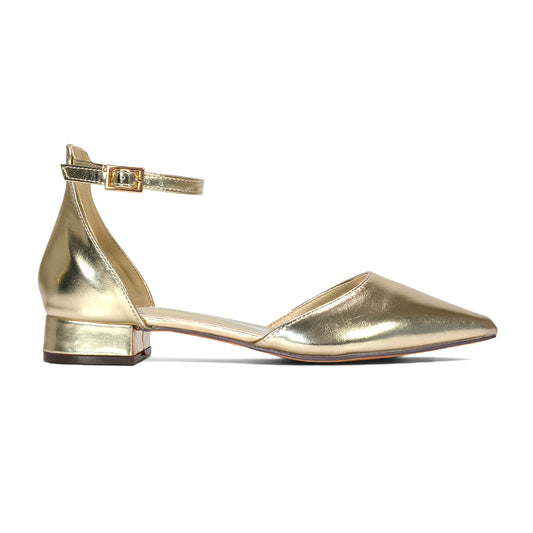 gold court shoes, gold pointed toe low heel court shoes, classy gold heels