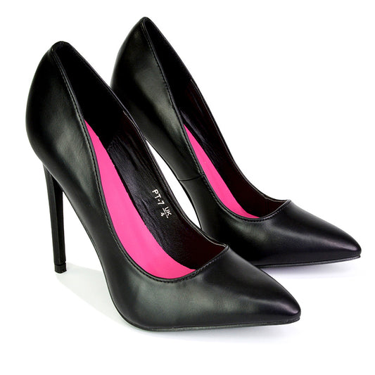 black heels, black high heels, heels, high heels, pointed toe court shoes, Women’s high heel court shoes party wear
