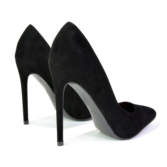 black court shoes, black court heels, court shoes, court heels, pointed toe stiletto shoes for prom or wedding, High stiletto heel court shoes for women