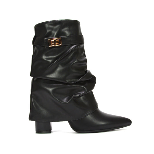 black faux leather boots, black leather boots, faux leather boots, leather boots