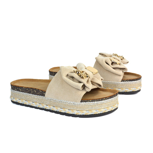 Beige Sandals, Beige Flat Sandals, Sandals, Flat Sandals