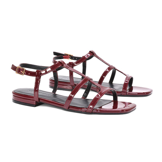 burgundy sandals, burgundy flat sandals, sandals, flat sandals, womens sandals, womens flat sandals