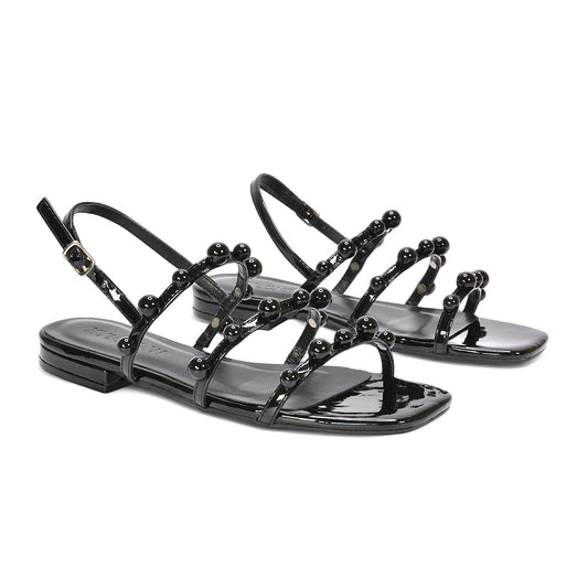 black sandals, black flat sandals, sandals, flat sandals, women's flat sandals, Stylish women’s flat sandals for summer