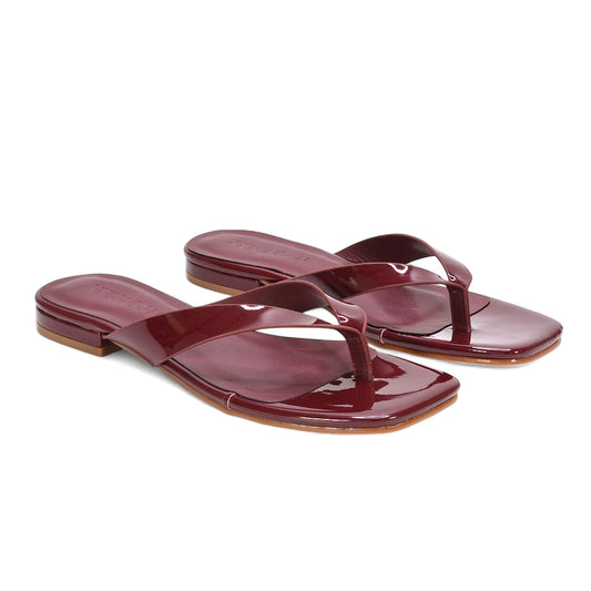 burgundy sandals, burgundy flip flops, sandals, flip flops, beach sandals with square toe