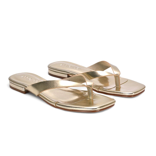 gold sandals, gold flip flops, sandals, flip flops, flats, square toe flip flops