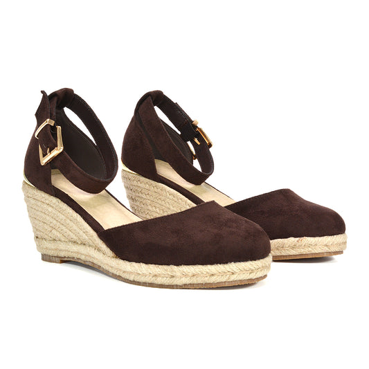 closed toe espadrilles, closed toe espadrille wedge sandals, chic summer wedges, espadrille wedges online, wedge sandals, brown wedge sandals