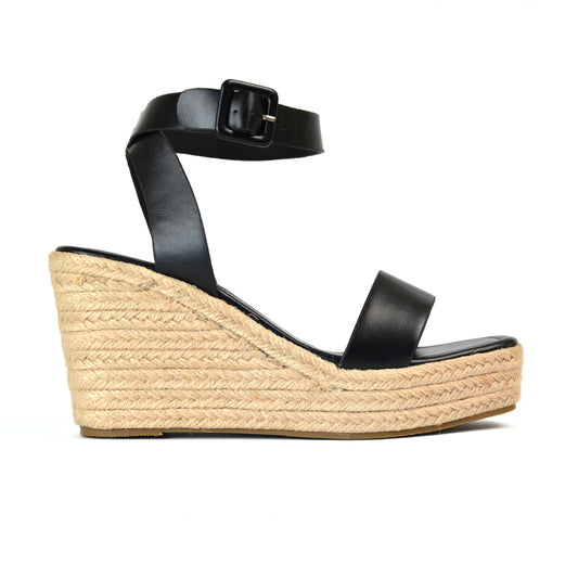 Black | XY London | black wedges,black wedge heels,black wedge sandals,black sandal wedge heels,black strappy wedge heels