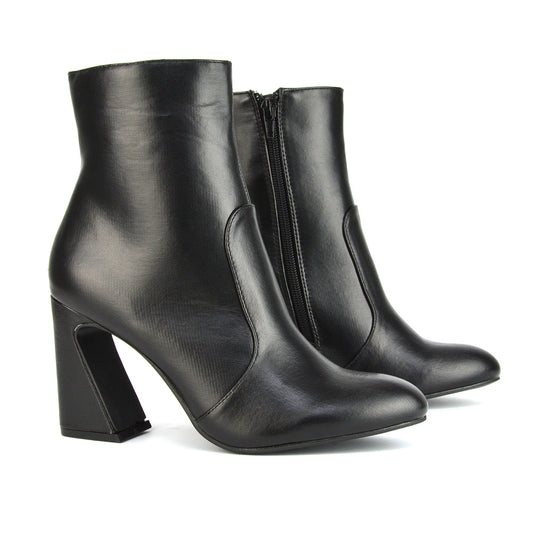 black | XY London | Black Boots,Black Ankle Boots,Black High Heel Ankle Boots